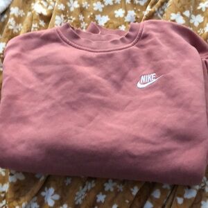 plain pink nike crew neck size kids xL